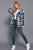 Plaid Print Hoodie Fleece Jacket