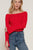 Long flare slv off shoulder sweater