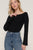 Long flare slv off shoulder sweater