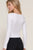 Long slv sweetheart neck seam detail knit top