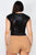 Ruched Sleeveless Asymmetric Crop Top