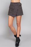 Waist Belted Cargo Skort