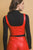 Faux leather corsetry
