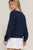 Long slv v-neck embroidered sweatshirt