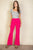 High Waist Stretch Crepe Flare Pants