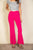 High Waist Stretch Crepe Flare Pants