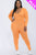 Plus Size Scoop Neck Long Sleeve Bodycon Jumpsuit