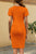 Slit V-Neck Short Sleeve Mini Dress