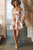 Printed V-Neck Balloon Sleeve Mini Dress
