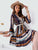 Buttoned Striped Long Sleeve Mini Dress