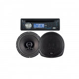 Boss Audio In-Dash Car Stereo CD AM/FM MP3 Receiver and 6.5" 2-Way Speaker Package - merchandiserus2