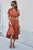 Collared Tiered Midi Shirt Dress (Belt Not Included)