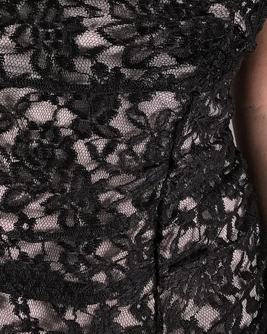 Plus floral lace top