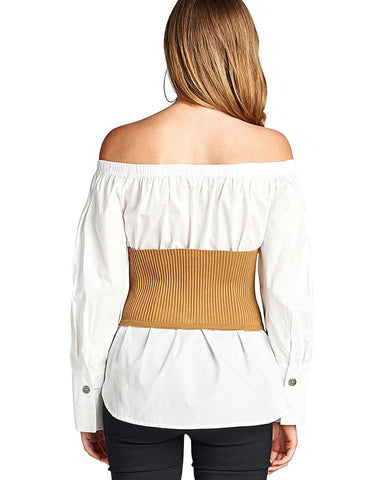 Grommet accents fashion corset