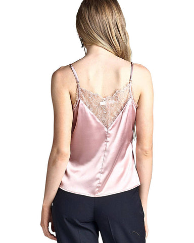 Adjustable cami straps fashion satin top