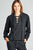 Ladies fashion dropped long sleeve grommet distressed cotton polyester slub french terry hoodie top
