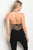 Ladies fashion sleeveless jeweled beaded collar bodysuit