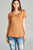 Ladies fashion short sleeve scoop neck top w/ pocket