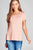 Ladies fashion short sleeve scoop neck top w/ pocket