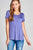 Ladies fashion short sleeve scoop neck top w/ pocket