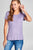 Ladies fashion short sleeve scoop neck top w/ pocket
