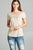 Ladies fashion short sleeve scoop neck top w/ pocket