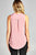 Ladies fashion woven tank top w/ front double pockets & button detail
