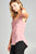 Ladies fashion woven tank top w/ front double pockets & button detail
