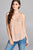 Ladies fashion woven tank top w/ front double pockets & button detail