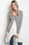 Ladies fashion long sleeve knit top that features a v neckline