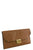 Designer push lock flap clutch