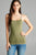 Ladies fashion basic adjustable spaghetti strap cropped cami w/ shelf bra