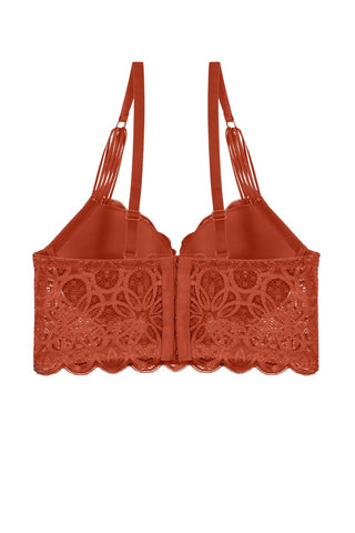 Ladies floral lace trim bra w/underwire