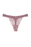 Ladies floral lace overlay thong