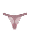 Ladies floral lace overlay thong