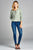 Ladies fashion 3/4 sleeve shirt collar w/lace detail surplice slub gauze woven top