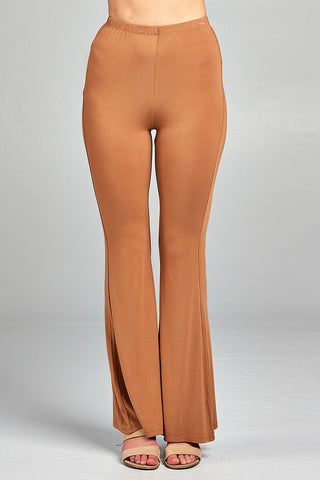 Ladies fashion bell bottom rayon spandex jersey long pants