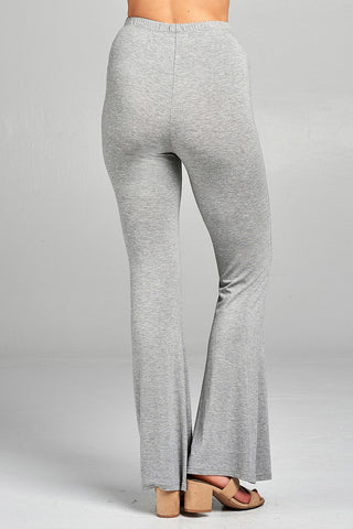 Ladies fashion bell bottom rayon spandex jersey long pants