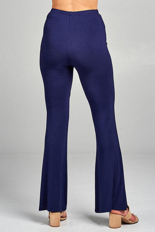 Ladies fashion bell bottom rayon spandex jersey long pants