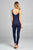 Ladies fashion front cross strap cami bodycon jersey cotton spandex jersey jumpsuit