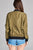 Ladies fashion plus size light weight bomber jacket w/back rib contrast