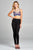 Ladies fashion front double strap w/elastic hem lace bralette