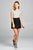 Ladies fashion short sleeve round neck w/floral patched crop rayon spandex top
