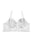 Ladies fashion floral lace overlayed long line bra