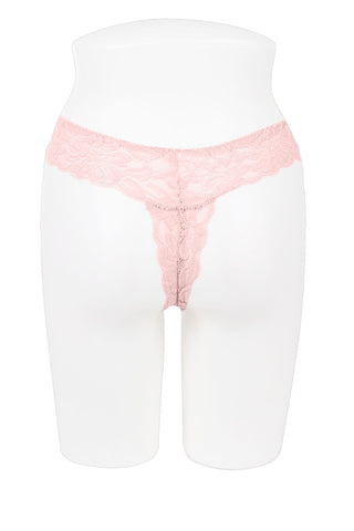 Ladies fashion caged floral lace thong