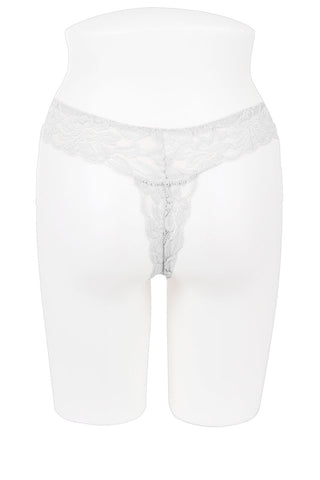 Ladies fashion caged floral lace thong