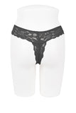 Ladies fashion caged floral lace thong