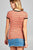 Ladies fashion round neck short sleeve yarn dye stripe rayon spandex jersey top