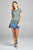 Ladies fashion round neck short sleeve yarn dye stripe rayon spandex jersey top