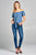 Ladies fashion short sleeve off the shoulder front bow tie sand washed modal jersey top